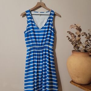 Nautical Dream Gap Striped V-Neck Mini Coastal Clean Girl Sz S Summer Dress